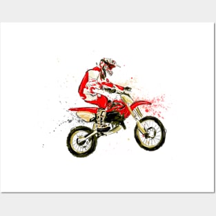 Motocross rider.Dirtbike Posters and Art